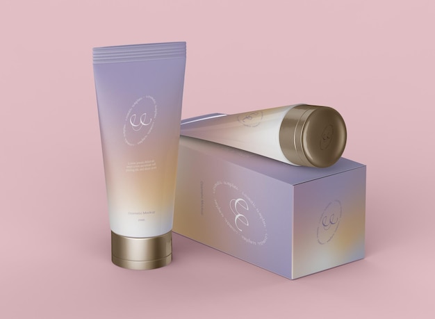 Mockup di prodotti cosmetici