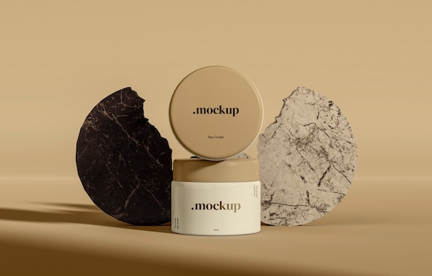 Mockup di prodotti di bellezza per la protezione solare