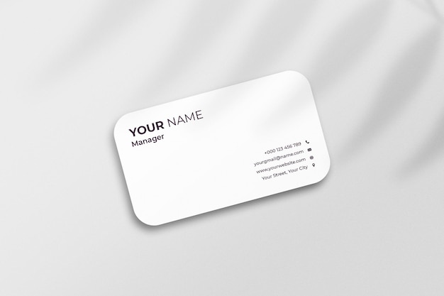 Mockup di progettazione biglietto da visita in bianco
