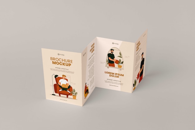 Mockup di progettazione dello studio di brochure