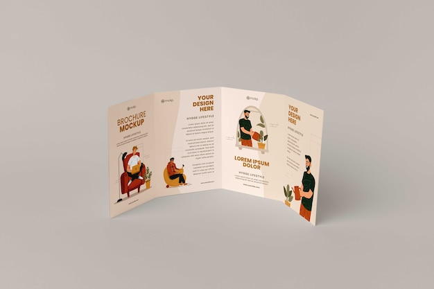 Mockup di progettazione dello studio di brochure