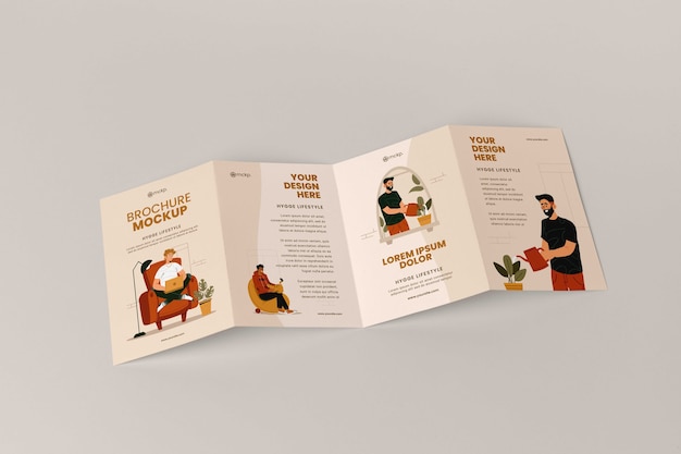 Mockup di progettazione dello studio di brochure