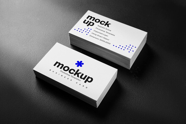 PSD mockup di progettazione di schede da visita