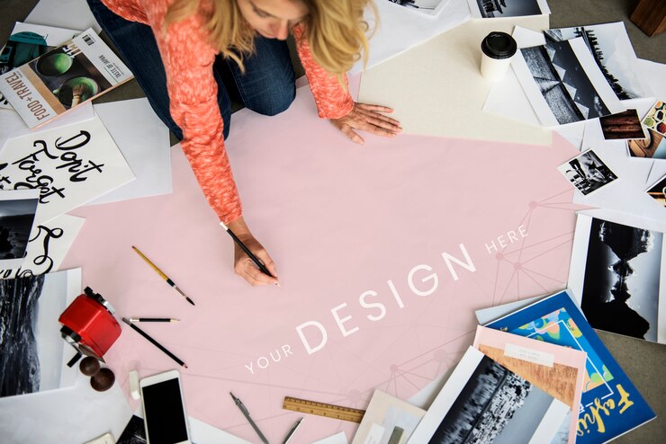 PSD mockup di progetto creativo