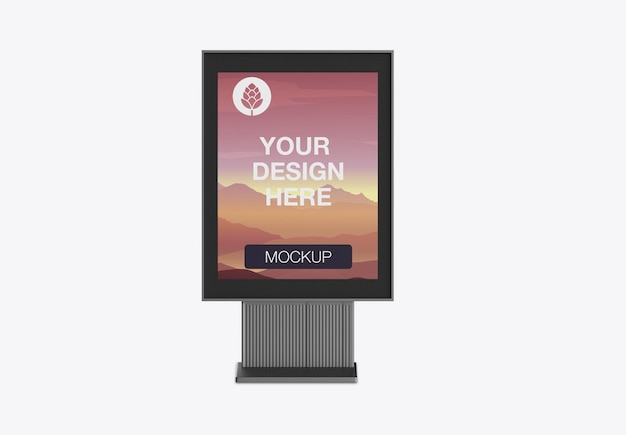 Mockup di pubblicità per chioschi all'aperto