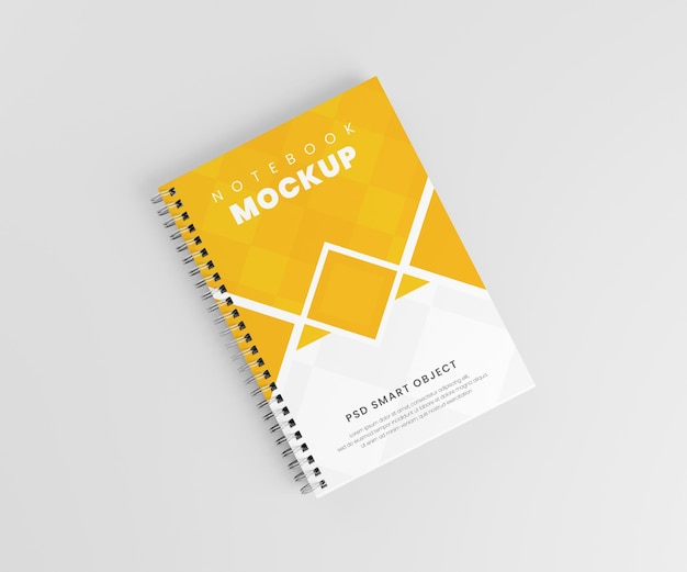 Mockup di quaderno a spirale a molla