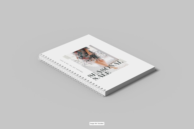 Mockup di quaderno a spirale A4