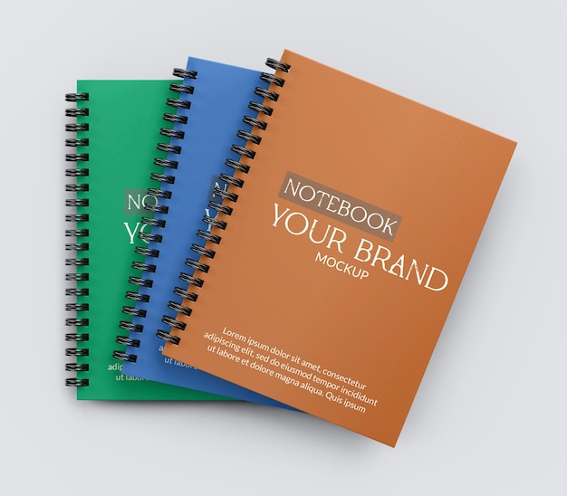Mockup di quaderno a spirale