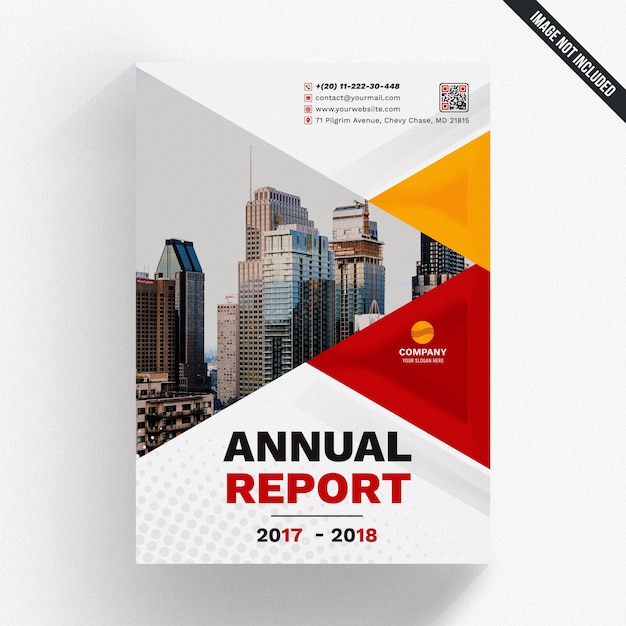 Mockup di rapporto annuale geometrico