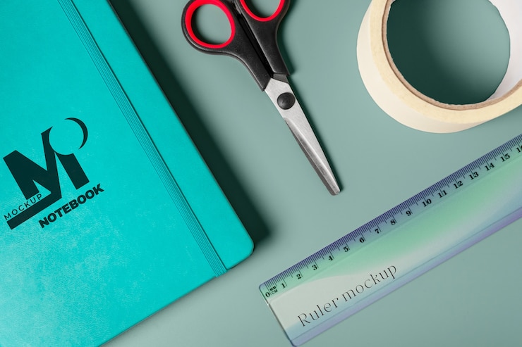 PSD mockup di righello sfumato