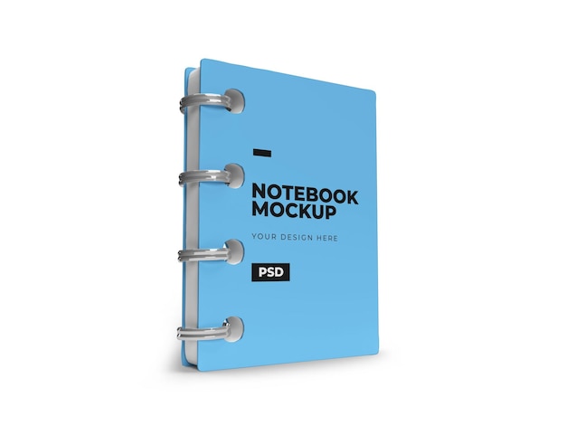 Mockup di ring notebook su sfondo bianco isolato