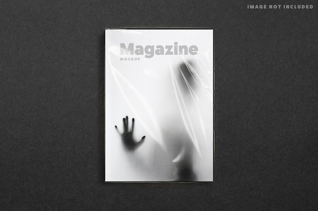 Mockup di rivista A4 avvolto