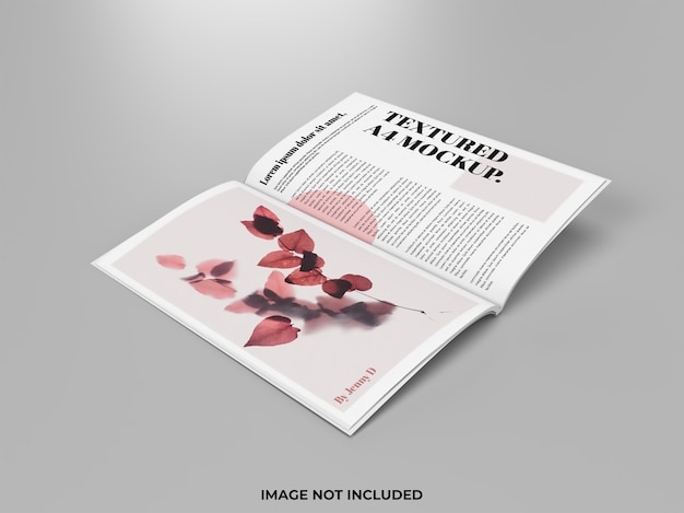 Mockup di rivista aperto per la pubblicità