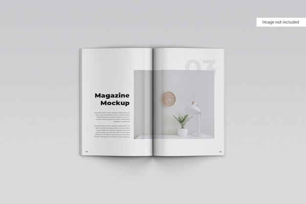 Mockup di rivista creativa