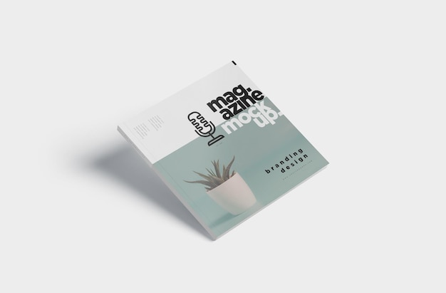 Mockup di rivista di moda quadrata