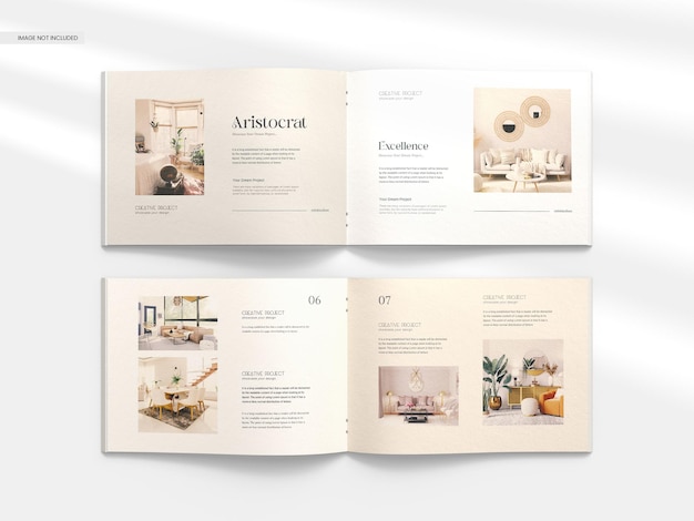 Mockup di rivista orizzontale A3