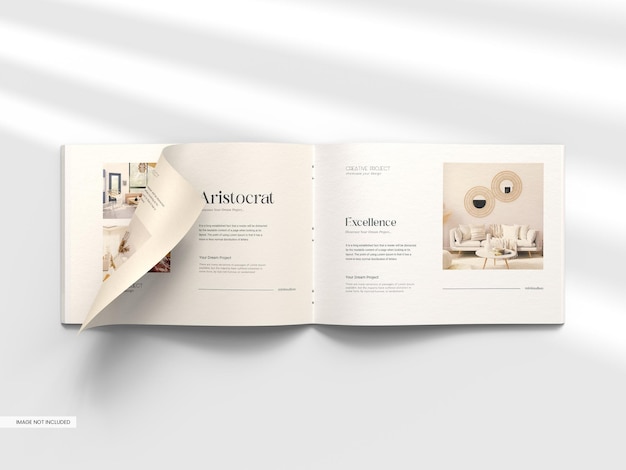 Mockup di rivista orizzontale A3