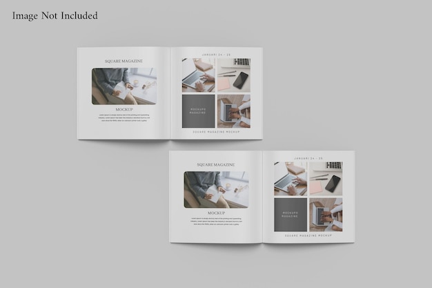 Mockup di rivista quadrata
