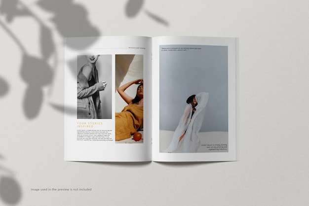 Mockup di riviste e cataloghi