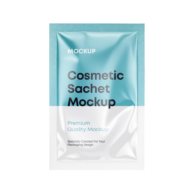 Mockup di sacchetto cosmetico lucido