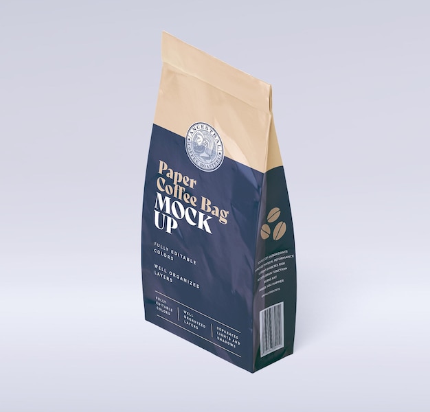 Mockup di sacchetto di caffè