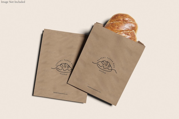 Mockup di sacchetto di carta da forno