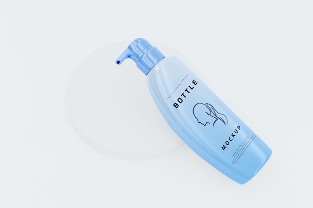 Mockup di sapone e shampoo in bottiglia