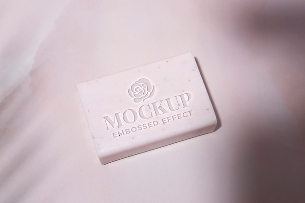 Mockup di sapone in rilievo