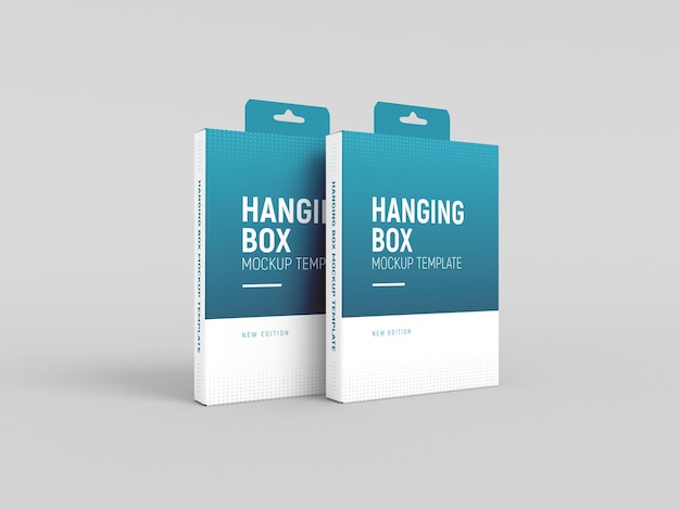 Mockup di scatola appesa