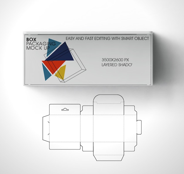 Mockup di scatola appesa