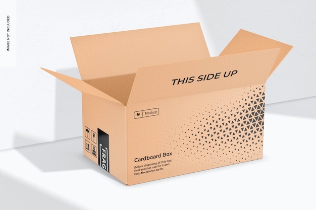 Mockup di scatola di cartone, aperto