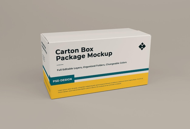 mockup di scatola di cartone isolato
