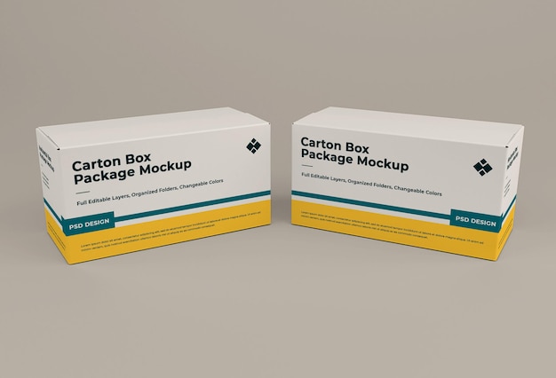 mockup di scatola di cartone isolato