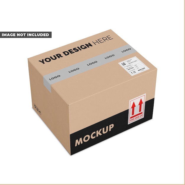 Mockup di scatola di cartone