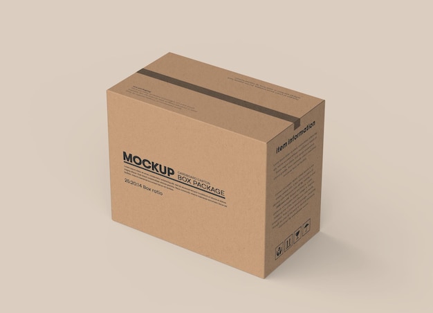 Mockup di scatola di consegna di cartone per il trasporto
