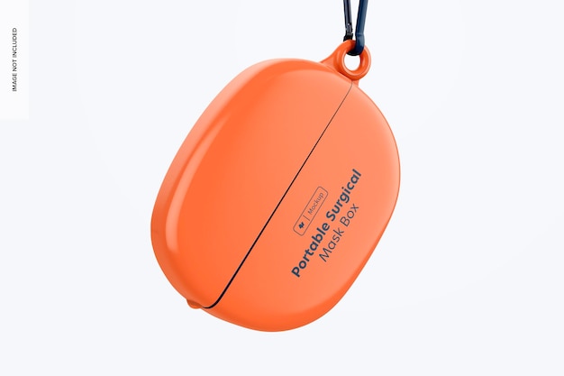 Mockup di scatola di maschera chirurgica portatile