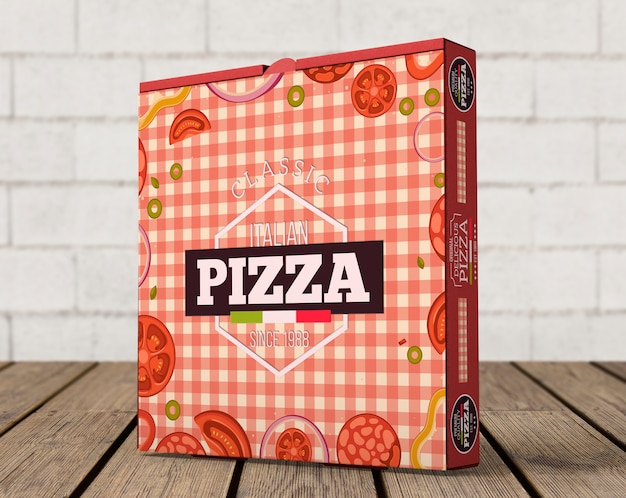 Mockup di scatola di pizza creativa