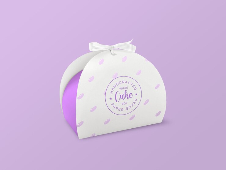 Mockup di scatola per torta bianca
