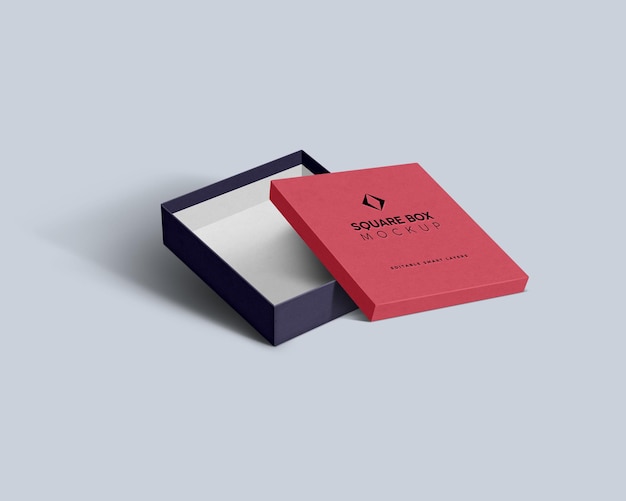 Mockup di scatola quadrata regalo