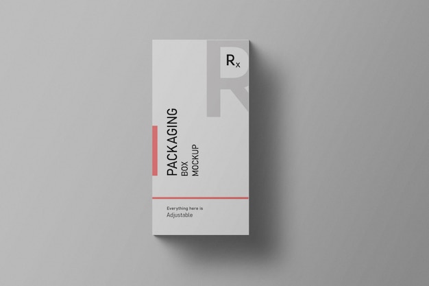 Mockup di scatola quadrata vista dall'alto