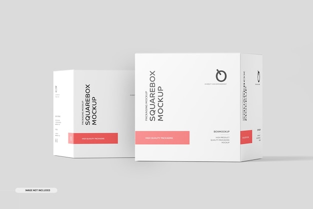 Mockup di scatola quadrata