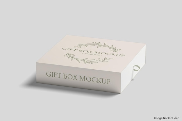 Mockup di scatola regalo scorrevole