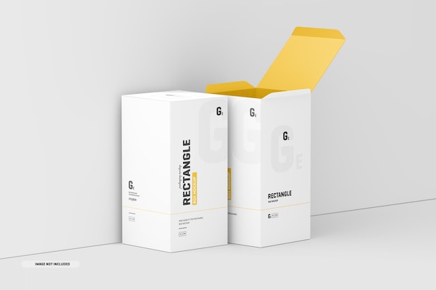Mockup di scatola rettangolare
