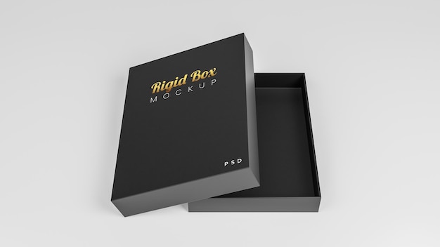 Mockup di scatola rigida nera