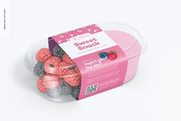 Mockup di scatola snack a due scomparti