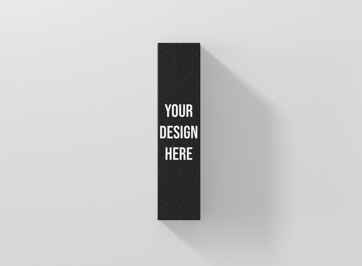 Mockup di scatola sottile rettangolare