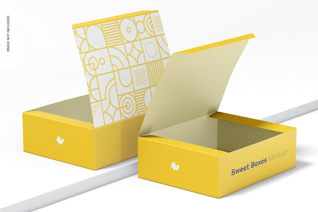 Mockup di scatole dolci