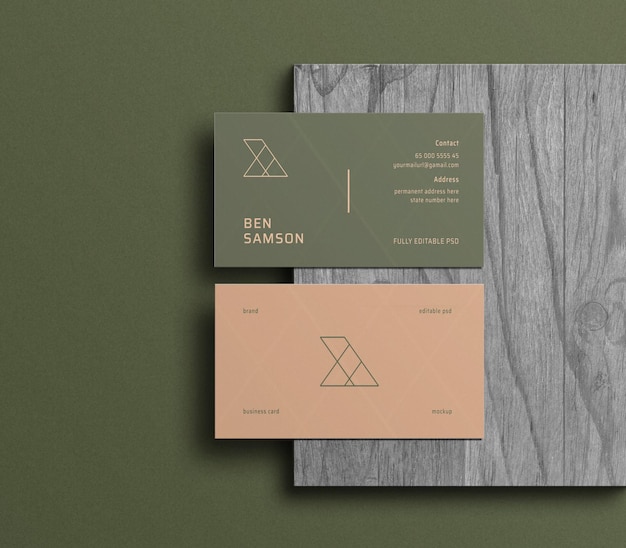 Mockup di schede da visita