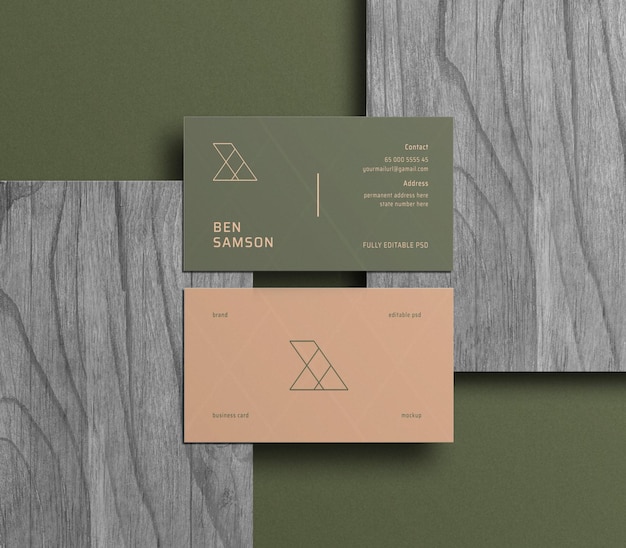 Mockup di schede da visita
