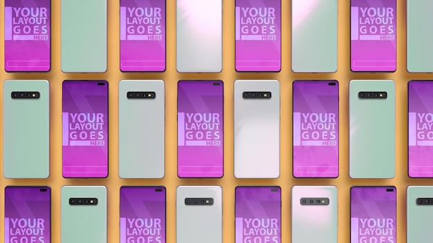 Mockup di schermo dello smartphone creativo